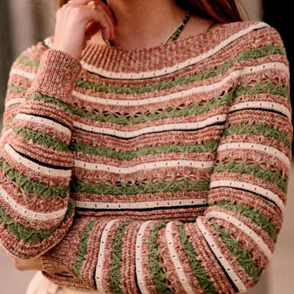 Sézane Marge sweater in multicoloured stripes